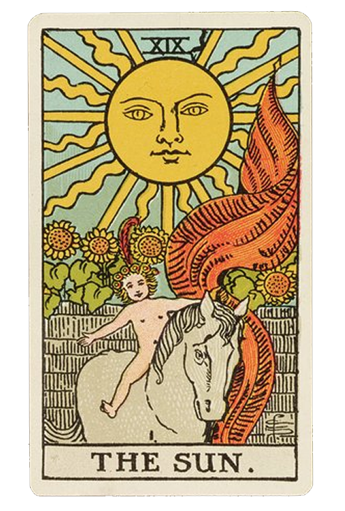 Cards from a Tarot set by English School.